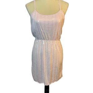 NWT Aeropostale Pink Sequin Halter Dress Small Ethereal Fairy Feminine Slip